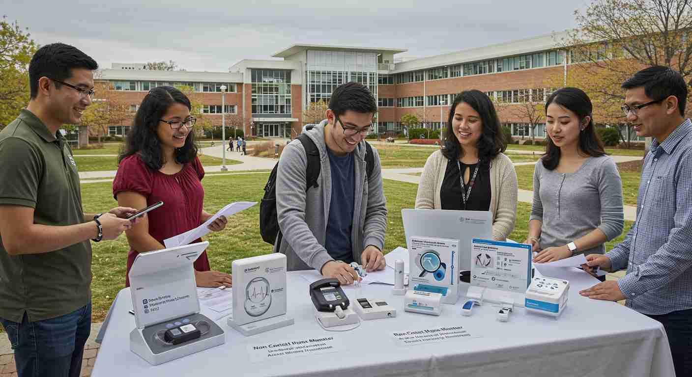 University innovation hub showcasing medical technology collaboration